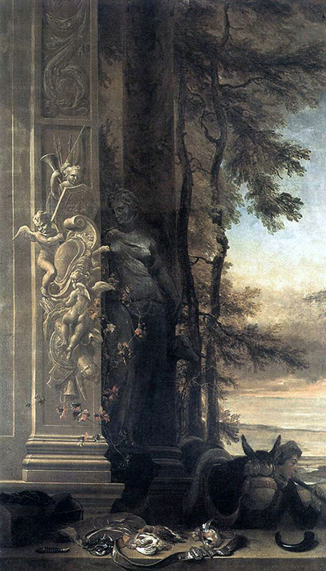 Game Still Life with Statue of Diana